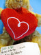Burton and Burton Tan Teddy Bear With Red Heart Plush