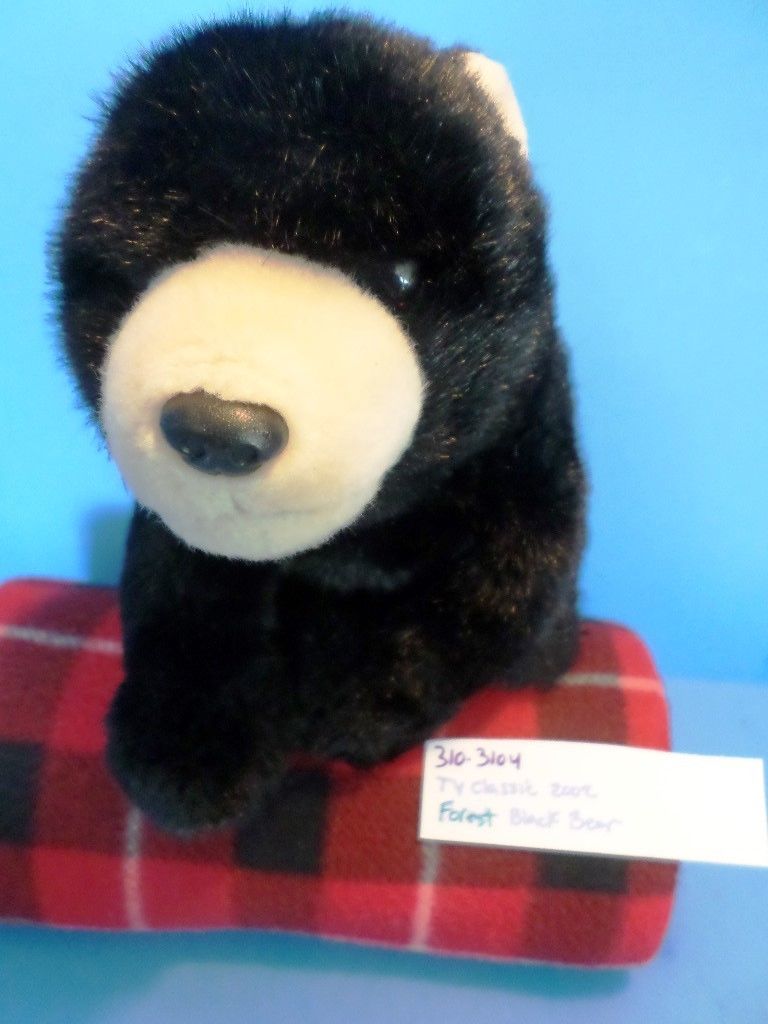 Ty Classic Forest Black Bear 2002 Beanbag Plush