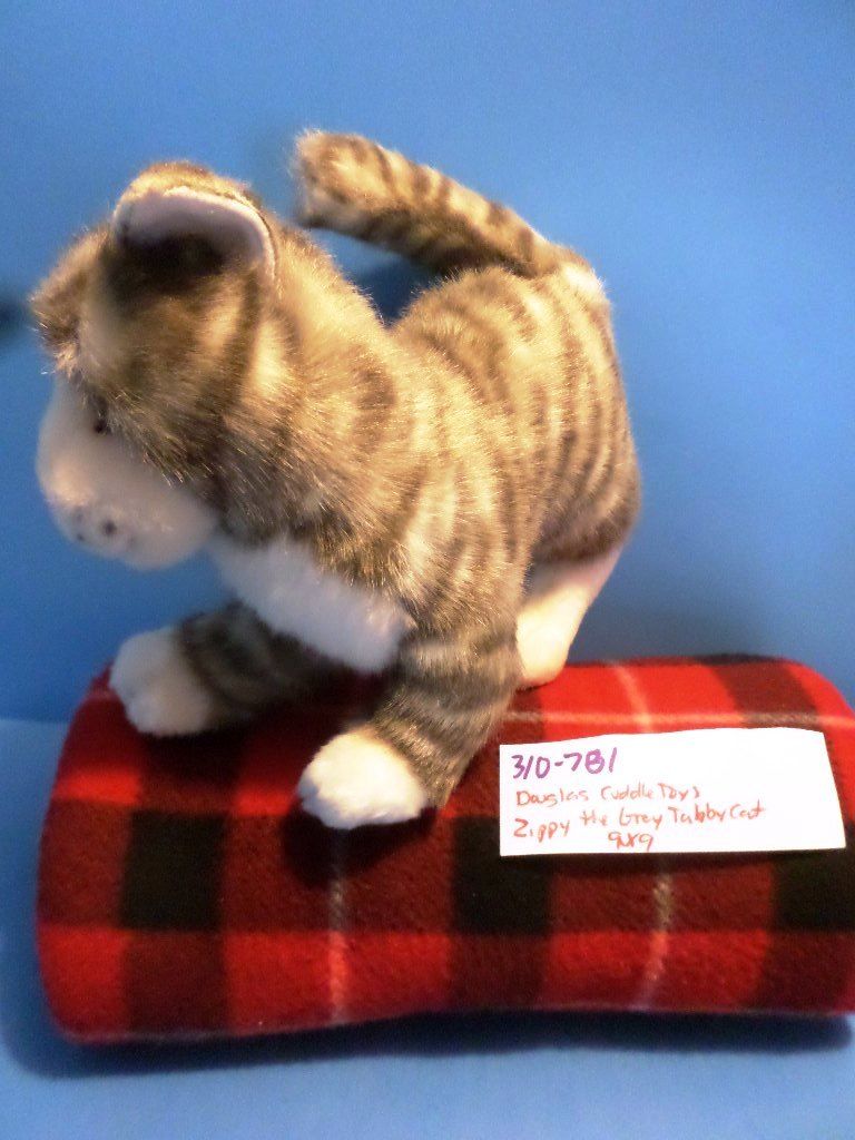 Douglas Zipper Grey Tabby Cat Plush